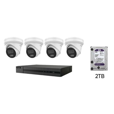 HIKVISION HILOOK KIT IK-4246TH-MM-P-AUS,4X6MP TURRET(T262H)+1X4CH NVR(NVR-104MH)+1x2