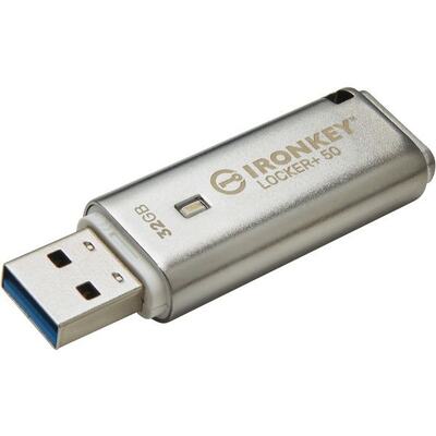 KINGSTON 32GB USB 3.2 IronKey Locker+ 50 AES USB w/256bit Encryption - IKLP50/32GB
