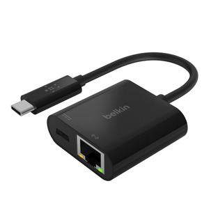BELKIN ADAPTER USB-C TO GIGABIT ETHERNET AND USB-C PD, 60W PASS THRU