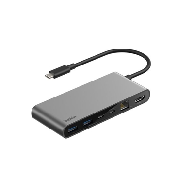 Belkin INC024FQSGY 8-Port USB-C Hub with 2.5Gb Ethernet, Space Gray