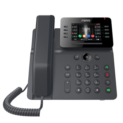 Fanvil V64 Prime Business Phone, 3.5' Color Screen, WiFi & BT, Dual Gigabit Ports, PoE, 12 Lines