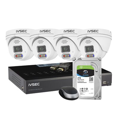 IVSEC KIT 4 X NC110ADX 5MP IP CAM + NR308XC-2TB PoE NVR 4K, ADV, DET, IVS