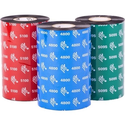 Zebra RESIN RIBBON 60MMX450M (2.36INX1476FT) 4800 STANDARD 25MM (1IN) CORE - J4800BK06045