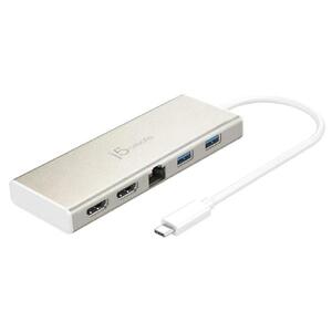 J5create JCD381 USB-C Dual HDMI 2k/4k Mini Dock (USB-C to 2 x HDMI, Gigabit Ethernet RJ-45, 2 x USB 3.0)