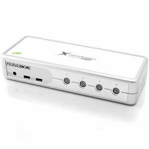 SERVEREDGE 4-Port USB / DVI Desktop KVM Switch With Audio & USB Hub2.0  - Includes Cables