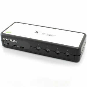 SERVEREDGE 4-Port USB / VGA Desktop KVM Switch With Audio & USB Hub2.0  - Includes Cables 