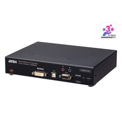 ATEN KE6900AIT-AX-U DVI-I Single Display KVM over IP Transmitter with Internet Access
