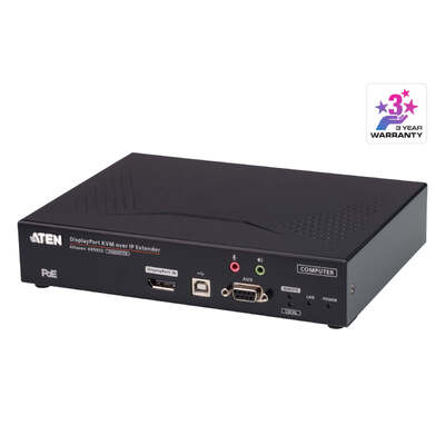 ATEN KE9952T-AX 4K DisplayPort Single Display KVM over IP Transmitter with PoE