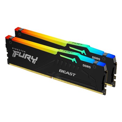 Kingston FURY Beast RGB 32GB (2x 16GB) DDR5 5600MHz Memory - AMD Ready