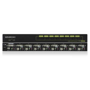 SERVEREDGE 8-Port DVI USB KVM Combo Switch with Audio Mic & USB Hub 2.0