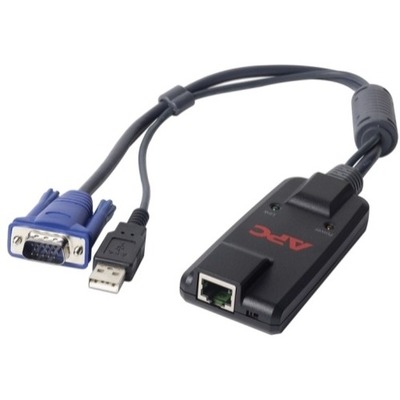 APC 51 cm KVM Cable for Video Device, Keyboard, Mouse, Monitor - First End: 1 x RJ-45 Network - Female - Second End: 1 x 15-pin HD-15 - Male, 1 x USB 