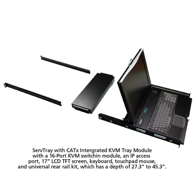 BLACKBOX 16-Port 17" 1IP LCD Console Drawer with CATx KVM Switch (KVT417A-16CATX-1IP)