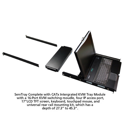 BLACKBOX 16-Port 17" 4IP LCD Console Drawer with CATx KVM Switch (KVT417A-16CATX-4IP)