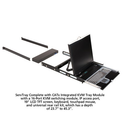 BLACKBOX 16-Port 19" LCD Console Drawer with CATx KVM Switch (KVT419A-16CATX-1IP)