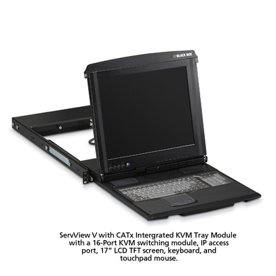 BLACKBOX 16-Port 17" LCD Console Drawer with CATx w/ IP KVM Switch (KVT517A-16CATX-1IP)