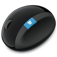 Microsoft Wireless Scuplt Ergonomic USB Optical Mouse - Black L6V-00006