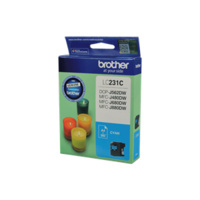 Brother LC-231CS CYAN INK CARTRIDGE TO SUITDCPJ562DW/MFCJ480DW/MFCJ680DW/MFCJ880DW - UP TO 260 PAGES