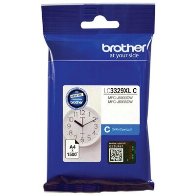 Brother LC3329XLC CYAN INK CARTRIDGE TO SUIT   MFC-J5930DW/J6935DW - UP TO 1500 PAGES