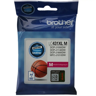 BROTHER LC-431XLM, *NEW* MAGENTA INK CARTRIDGE TO SUIT DCP-J1800DW -UP TO 500 PAGES