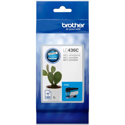 Brother LC-436C INKvestment Ink Cartridge, Cyan, Up to 1500 Page Yield
