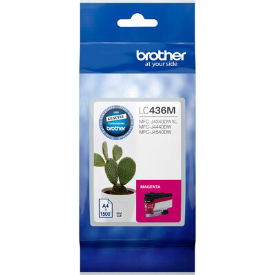 Brother LC-436C INKvestment Ink Cartridge, Magenta, Up to 1500 Page 