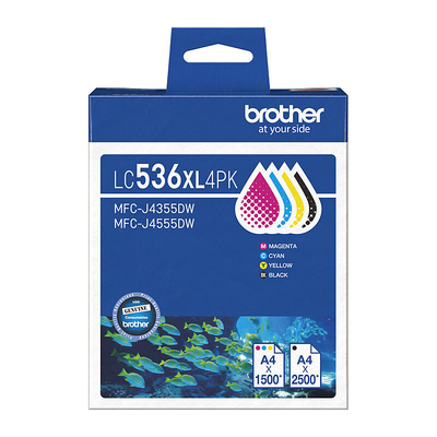 BROTHER LC-536XL4PK, LC-536XL BCMY Pack