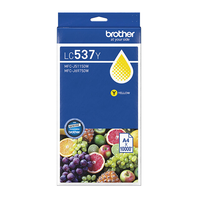 Brother LC-537Y Yellow Ink Cartridge