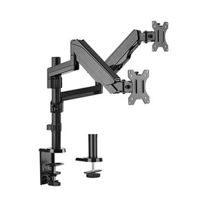 Brateck Dual Minitor  Full Extension Gas Spring Dual Monitor Arm (independent Arms) Fit Most 17'-32' Monitors Up to 8kg per screen VESA 75x75/100x100