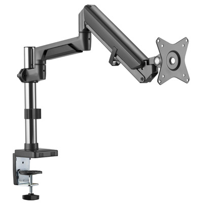 Brateck LDT37-C012P-SG Single Pole-Mounted Monitor Arm, Space Grey