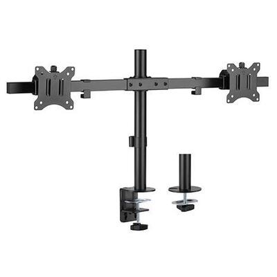 Brateck LDT57-C02 Pole Mount Dual-Screen Desk Mount, Black