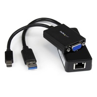 StarTech Lenovo ThinkPad X1 Carbon VGA and Gigabit Ethernet Adapter Kit - MDP to VGA - USB 3.0 to GbE LENX1MDPUGBK