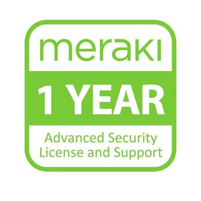 CISCO MERAKI (LIC-MX64-SEC-1YR) MX64 ADVANCED SECURITY LICENSE, 1YEAR