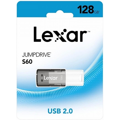 LEXAR S60 JumpDrive® provides stylish high-capacity storage allowing you to easily transfer store and share fil 128GB Portable Drive USB 2.0