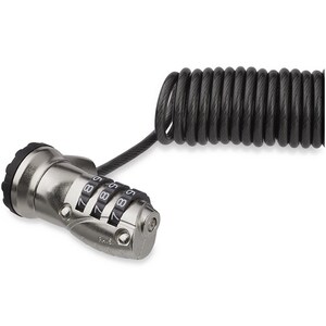 StarTech 1.8m Combination Laptop Cable Lock, Portable/Coiled, K-Slot - LTLOCK3DCOIL