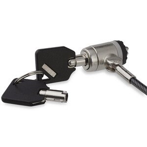 StarTech 2m Laptop Cable Lock with Keys, Keyed K-Slot Security Cable - LTLOCKKEY