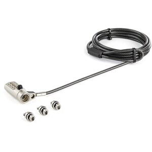 StarTech 2m 3-in-1 Universal Laptop Cable Lock - LTULOCK4D