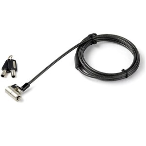 StarTech 2m 3-in-1 Universal Laptop Cable Lock, Keyed Security Lock for K-Slot - LTULOCKKEY