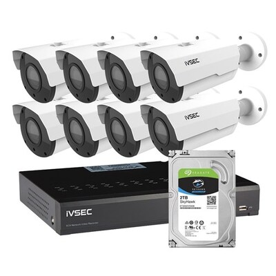 IVSEC LVK-317-08-BUN LX SERIES KIT 8 X NC317XC 4MP IP CAM + NR308XC-2TB 8 x PoE NVR 4K