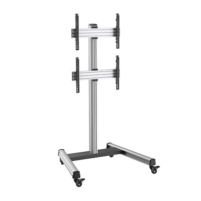 Brateck Dual Screen Stacked TV Trolley Cart (43" - 55" Max 50kg)