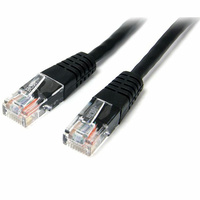 StarTech 15m Cat5e Molded RJ45 UTP Patch Cable (M/M), Black - M45PAT15MBK