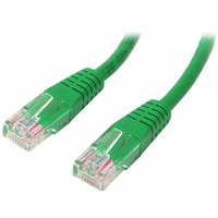StarTech 15m Cat5e Molded RJ45 UTP Patch Cable (M/M), Green - M45PAT15MGN