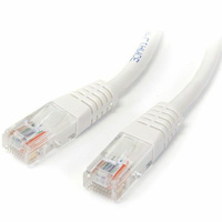 StarTech 15m Cat5e Molded RJ45 UTP Patch Cable (M/M), White - M45PAT15MWH