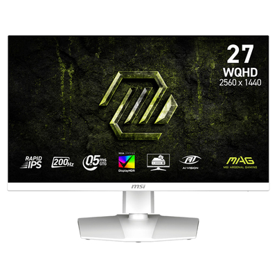 MSI MAG 274QRFW E20 27" 200Hz WQHD 0.5ms HDR400 Adaptive Sync Rapid IPS Gaming Monitor - White