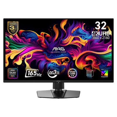 MSI MAG 322UP 31.5" 165Hz 4K UHD 0.03ms HDR400 FreeSync Premium QD-OLED Gaming Monitor