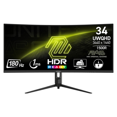 MSI MAG 342CQR E2 34" 180Hz UWQHD 1ms Adaptive Sync Curved Gaming Monitor