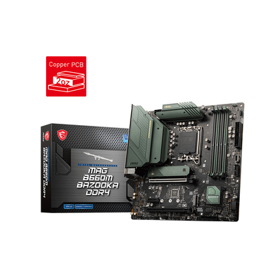 MSI MAG B660M BAZOOKA DDR4 LGA 1700 Micro-ATX Motherboard
