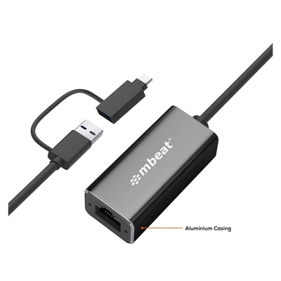 mbeat MB-CU3-LAN USB 3.1 Gigabit LAN Adapter with USB-C Converter