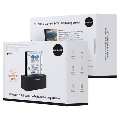 mbeat MB-HDD-235D1K D1 USB 3.0 3.5" & 2.5" SATA HDD Docking Station - Black