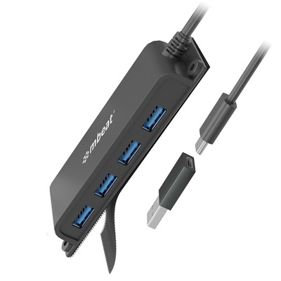 Mbeat Mountable 4-Port USB-C Hub - MB-HUB-E04