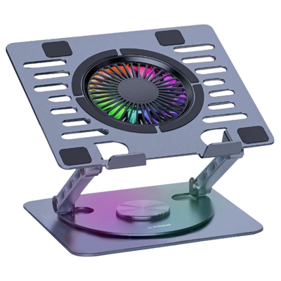 mbeat MB-STD-S8GRY Stage S8 Rotating Laptop Stand with RGB Cooling Fan/USB Ports